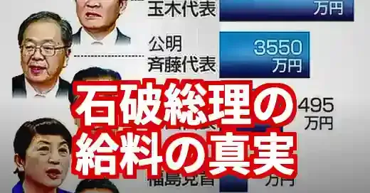 【石破総理の給料】年収4000万の真相と手取り額を徹底解説！